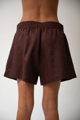 Brown Heavy Linen Shorts Perfect Days