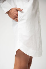 White InStyle Cotton Poplin Shirt Dress