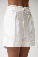 White InStyle Cotton Poplin Shorts