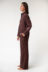 Linen Voile Shirt Restorative Brown