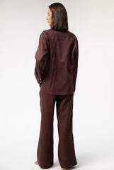Linen Voile Shirt Restorative Brown