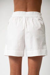 White InStyle Cotton Poplin Shorts