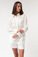 White Linen Voile Shirt