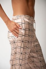 Pink Neo Geo Silk Pyjama Pants