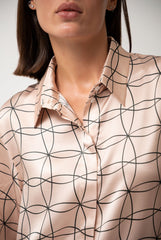 Pink Neo Geo Silk Shirt