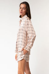 Pink Neo Geo Silk Shorts