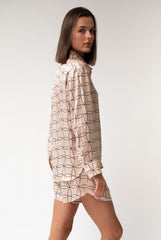 Pink Neo Geo Silk Shirt