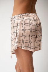 Pink Neo Geo Silk Shorts