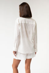 White InStyle Cotton Poplin Shorts