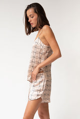 Pink Neo Geo Silk Camisole