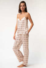 Pink Neo Geo Silk Camisole