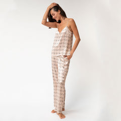 Pink Neo Geo Silk Camisole