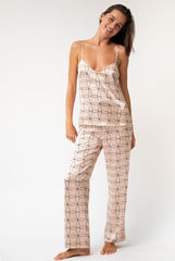 Pink Neo Geo Silk Camisole