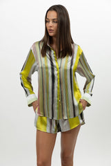 Art Stripes Silk Shirt