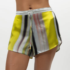 Art Stripes Silk Shorts