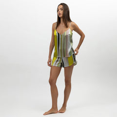 Art Stripes Silk Camisole