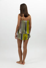 Art Stripes Silk Shorts
