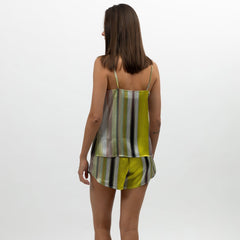 Art Stripes Silk Shorts