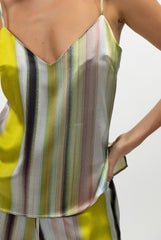 Art Stripes Silk Camisole