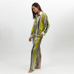 Art Stripes Silk Pants