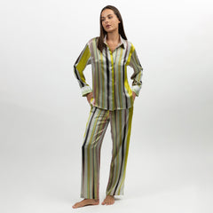 Art Stripes Silk Pants