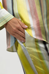 Art Stripes Silk Pants
