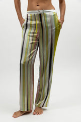 Art Stripes Silk Pants