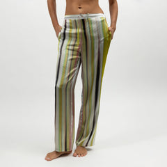 Art Stripes Silk Pants