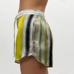 Art Stripes Silk Shorts