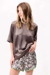 Silk Shorts Animal Print