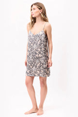Silk Slip Dress Animal Print