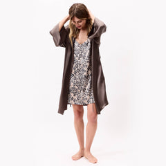 Silk Slip Dress Animal Print