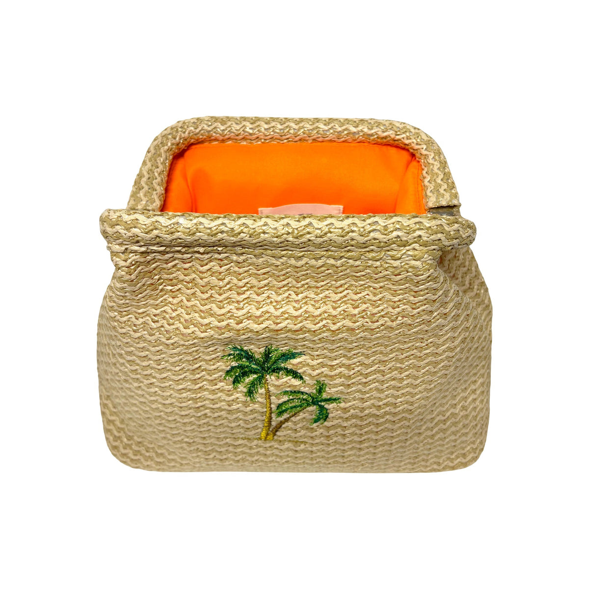 Palm Tree Straw Clutch