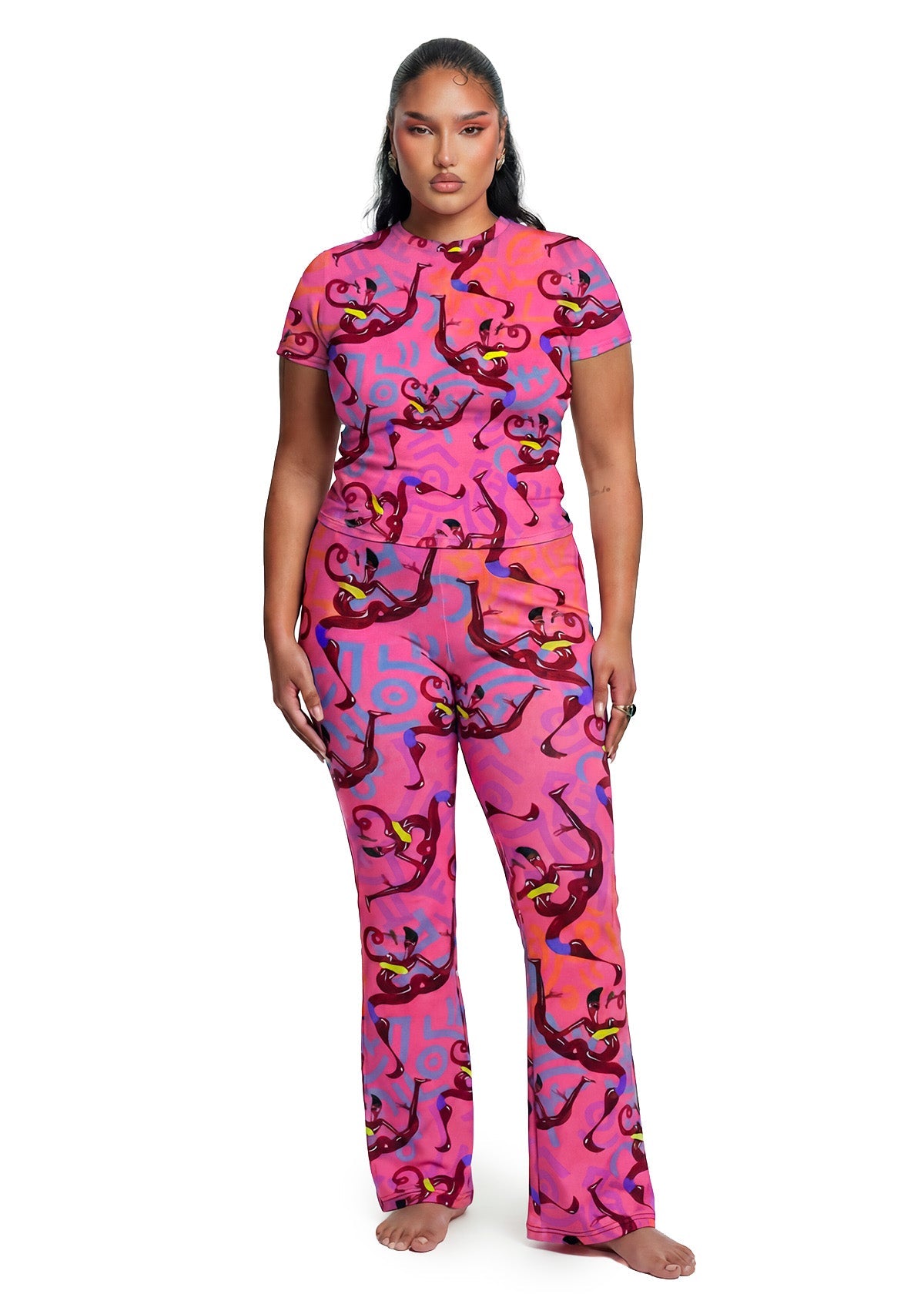 PERFECT JONES FLARED PANTS - BAMBOO