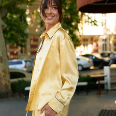 The Lady Silk Shirt Panna Cotta