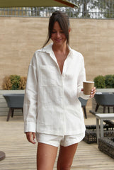 Linen Spirit Shorts White