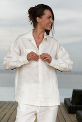White Linen Voile Shirt