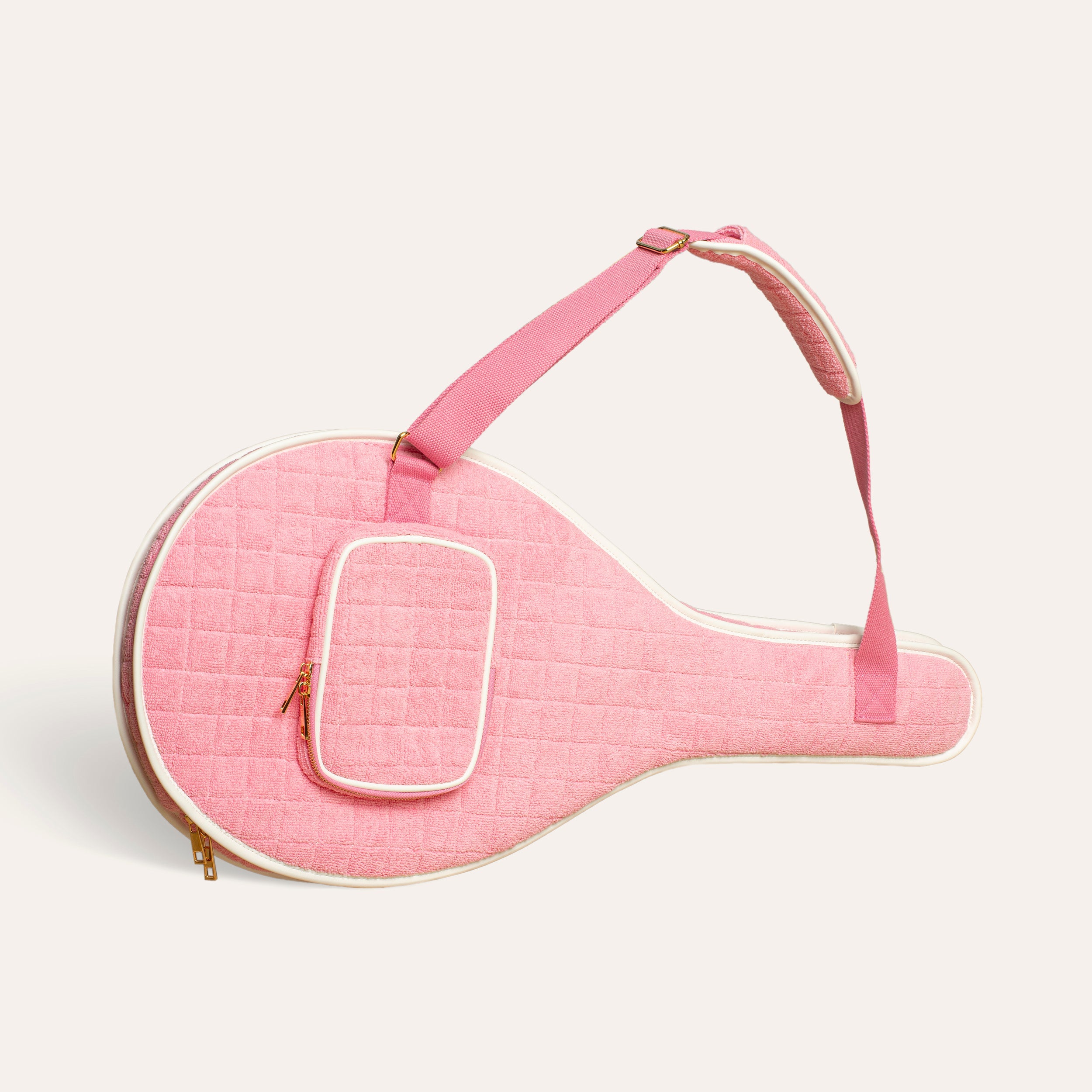 Tennis Racket Cover Pink Terrycloth