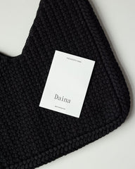 Pintinė: Navy Blue Crochet Bag