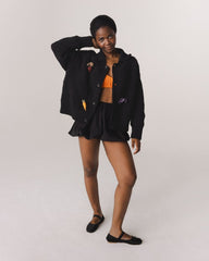 Prietema: Dark Wheat Crochet Cotton Jacket