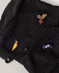 Prietema: Dark Wheat Crochet Cotton Jacket