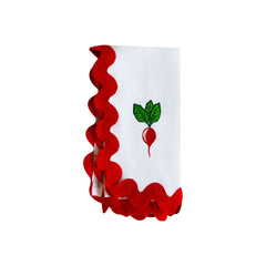 Emrboidered Radish Cocktail Napkins | Set of 2