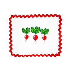 Emrboidered Radish Cocktail Napkins | Set of 2