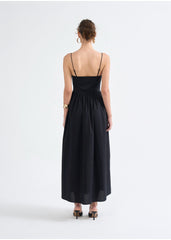 Raquel Lace-Up Maxi Dress