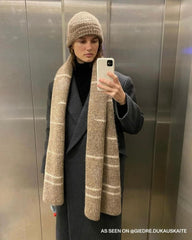 Raštų Beanie & Scarf Set