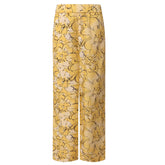 Strapped Cotton Pants Yellow Flowers