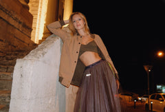 CROSS OVER SHORT BRALETTE - RUSTY GREEN