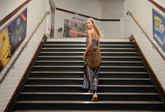 MOON CROSS BODY BAG - FLAT WHITE BROWN