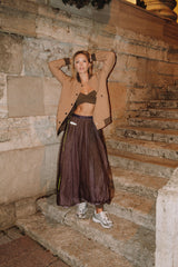 CROSS OVER SHORT BRALETTE - RUSTY GREEN