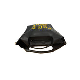 Yellow Vegan Leather Full of Shit Black Shoulder Bag